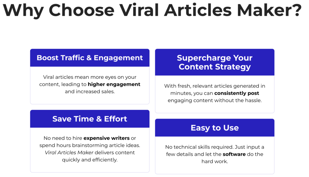 Why Choose Viral Articles Maker